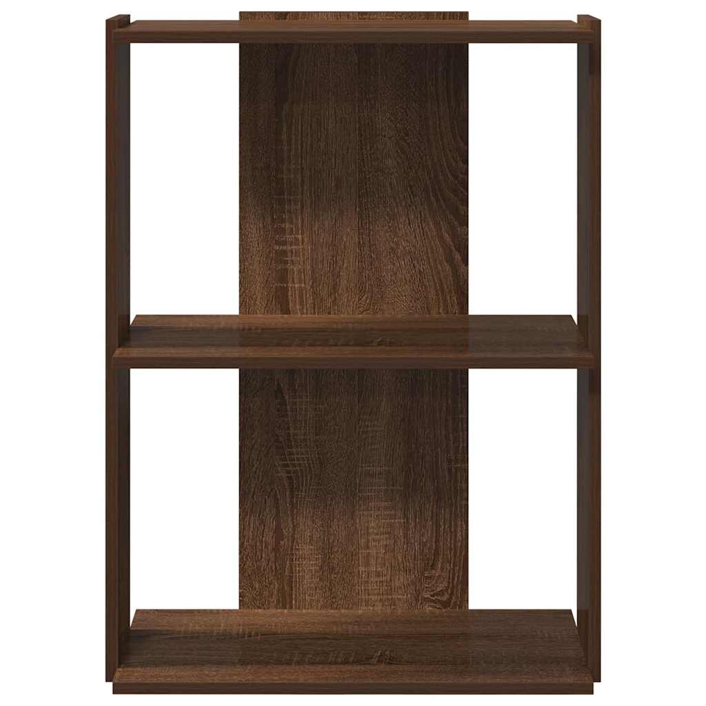 Bibliotecă cu 3 etaje stejar maro 60x30x80 cm lemn prelucrat