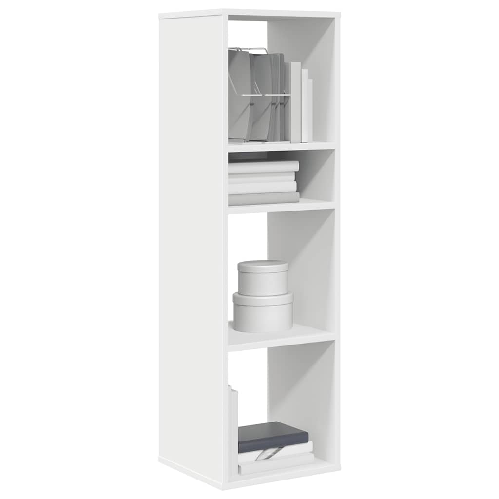 Bibliotecă, alb, 34x31x112 cm, lemn prelucrat
