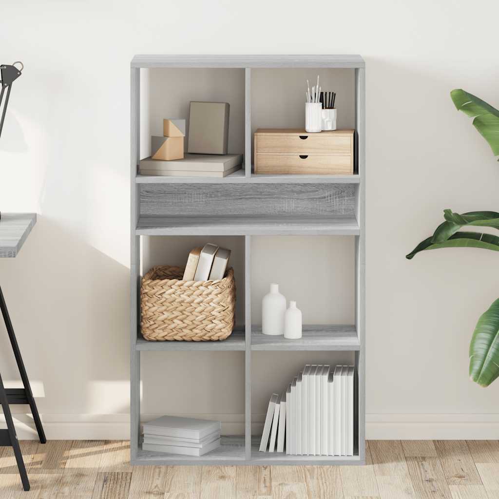 Bibliotecă, gri sonoma, 66x31x112 cm, lemn prelucrat