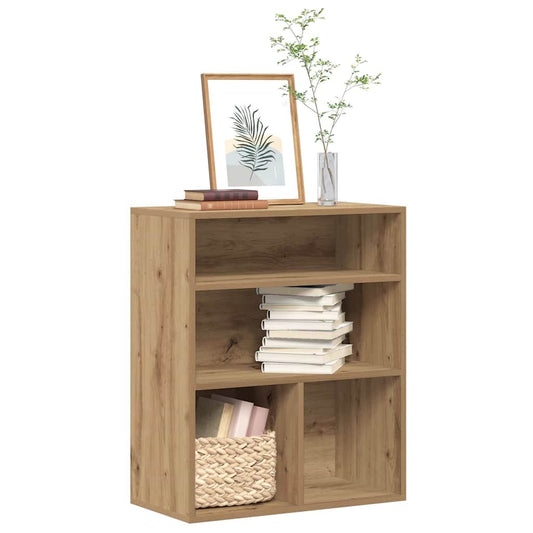 Bibliotecă, stejar artizanal, 60x30x71,5 cm, lemn prelucrat