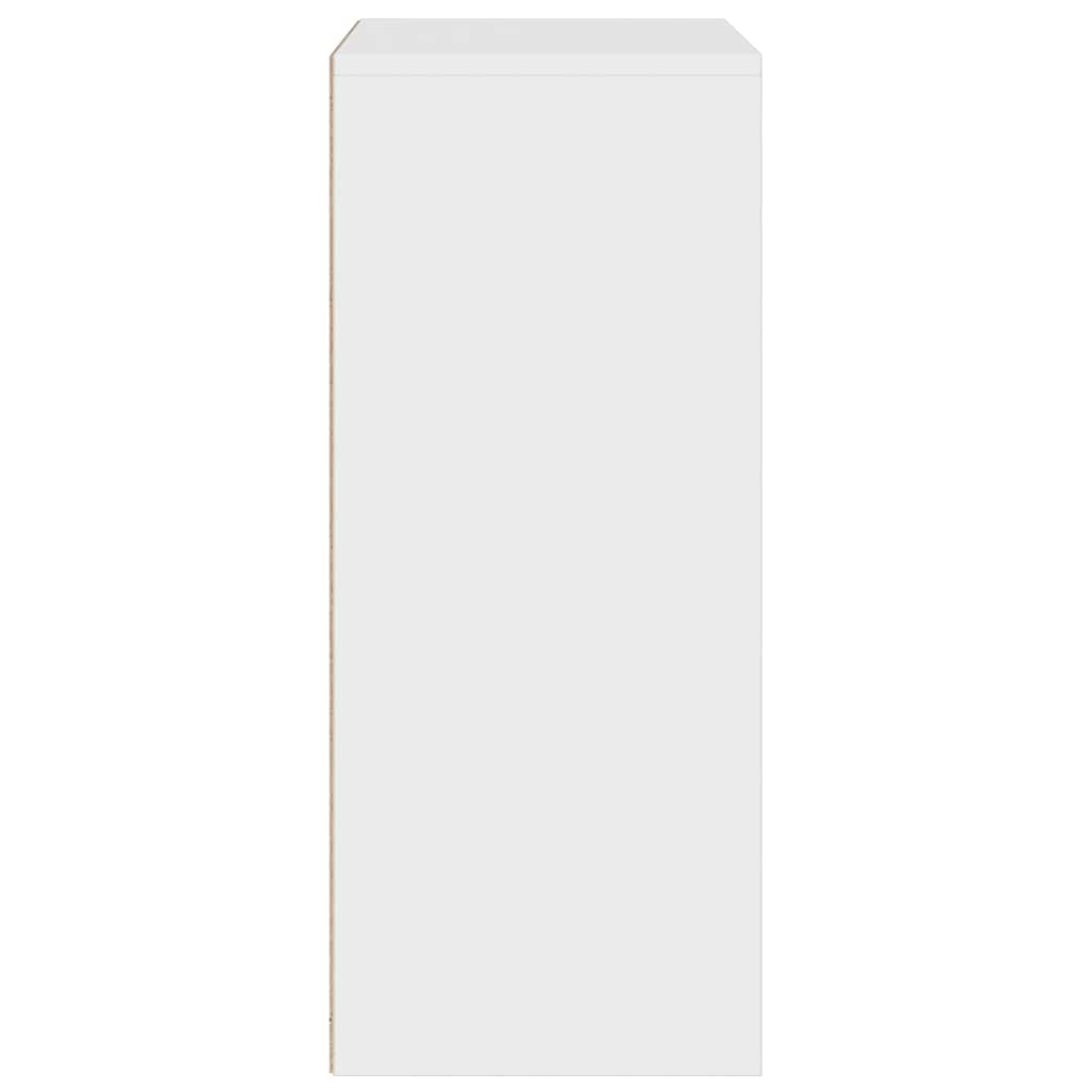 Bibliotecă, alb, 60x30x71,5 cm, lemn prelucrat