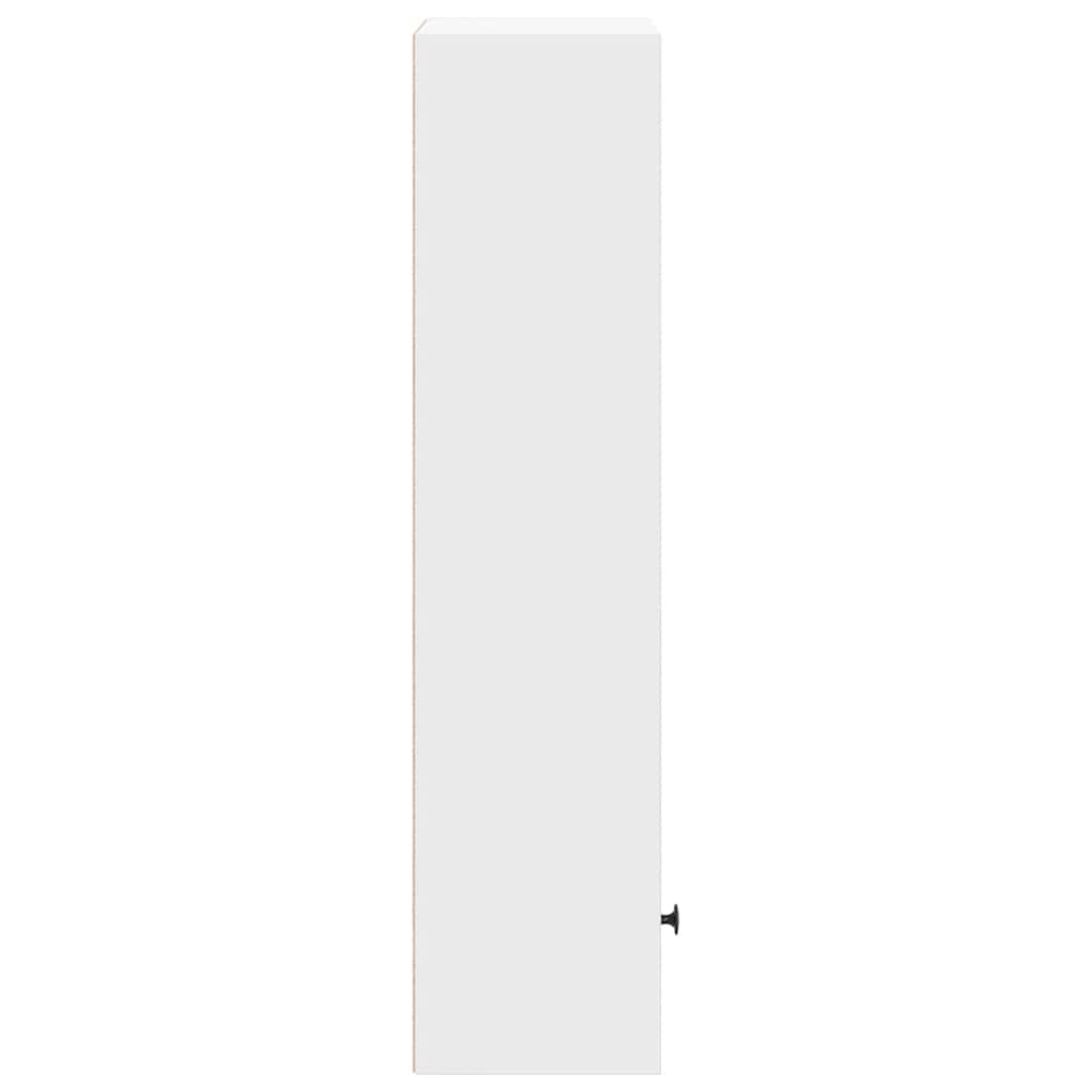 Bibliotecă, alb, 31x24x102 cm, lemn prelucrat