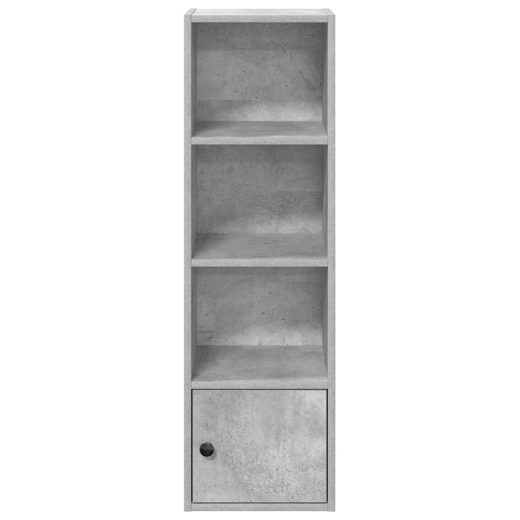 Bibliotecă, gri beton, 31x24x102 cm, lemn prelucrat