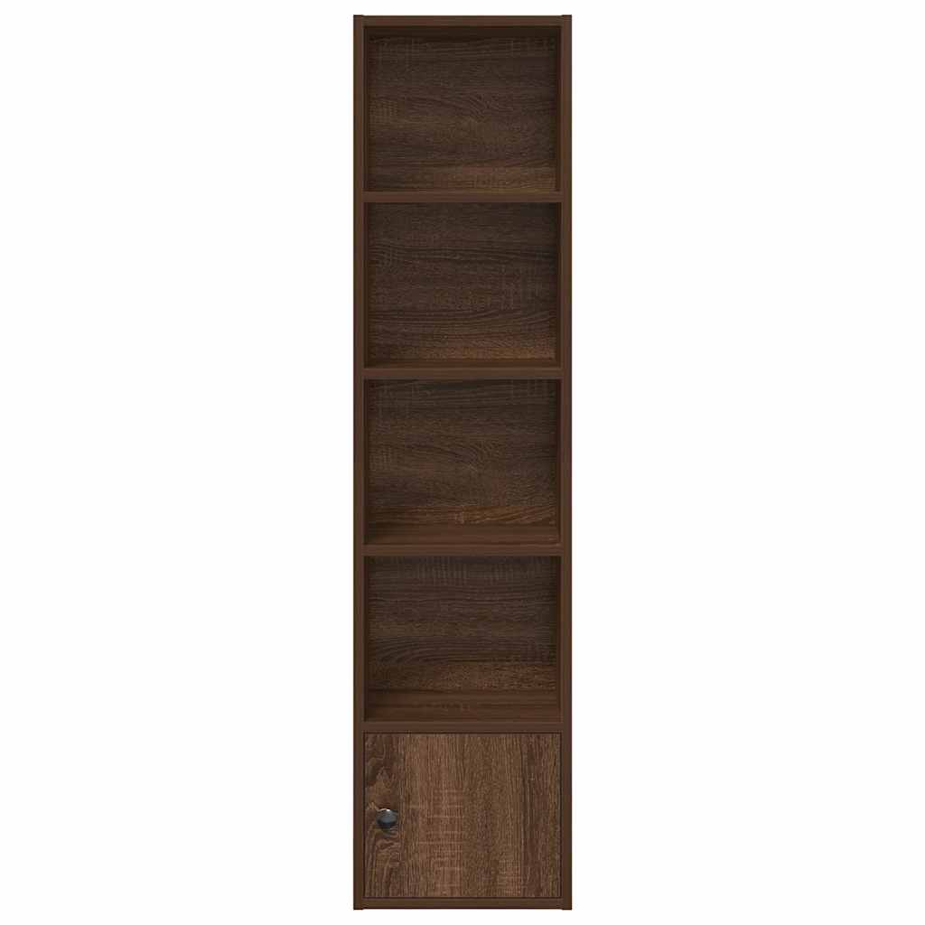 Bibliotecă, stejar maro, 31x24x127 cm, lemn prelucrat