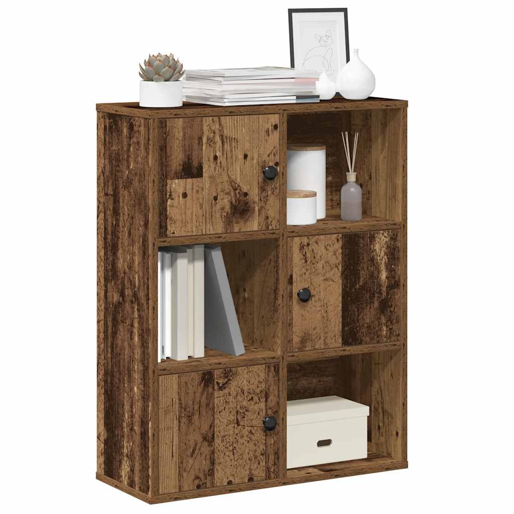 Bibliotecă, lemn vechi, 60x24x76,5 cm, lemn prelucrat