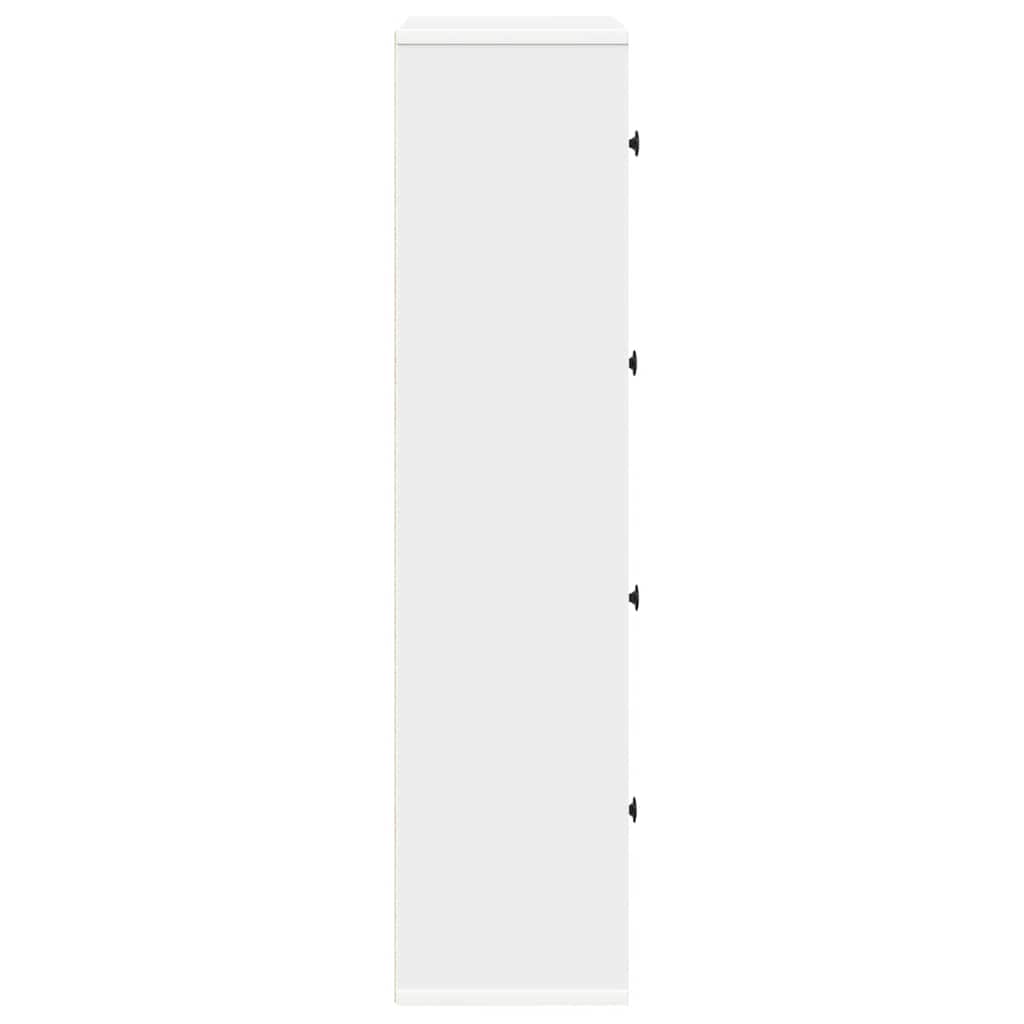 Bibliotecă albă 60x24x101,5 cm din lemn prelucrat