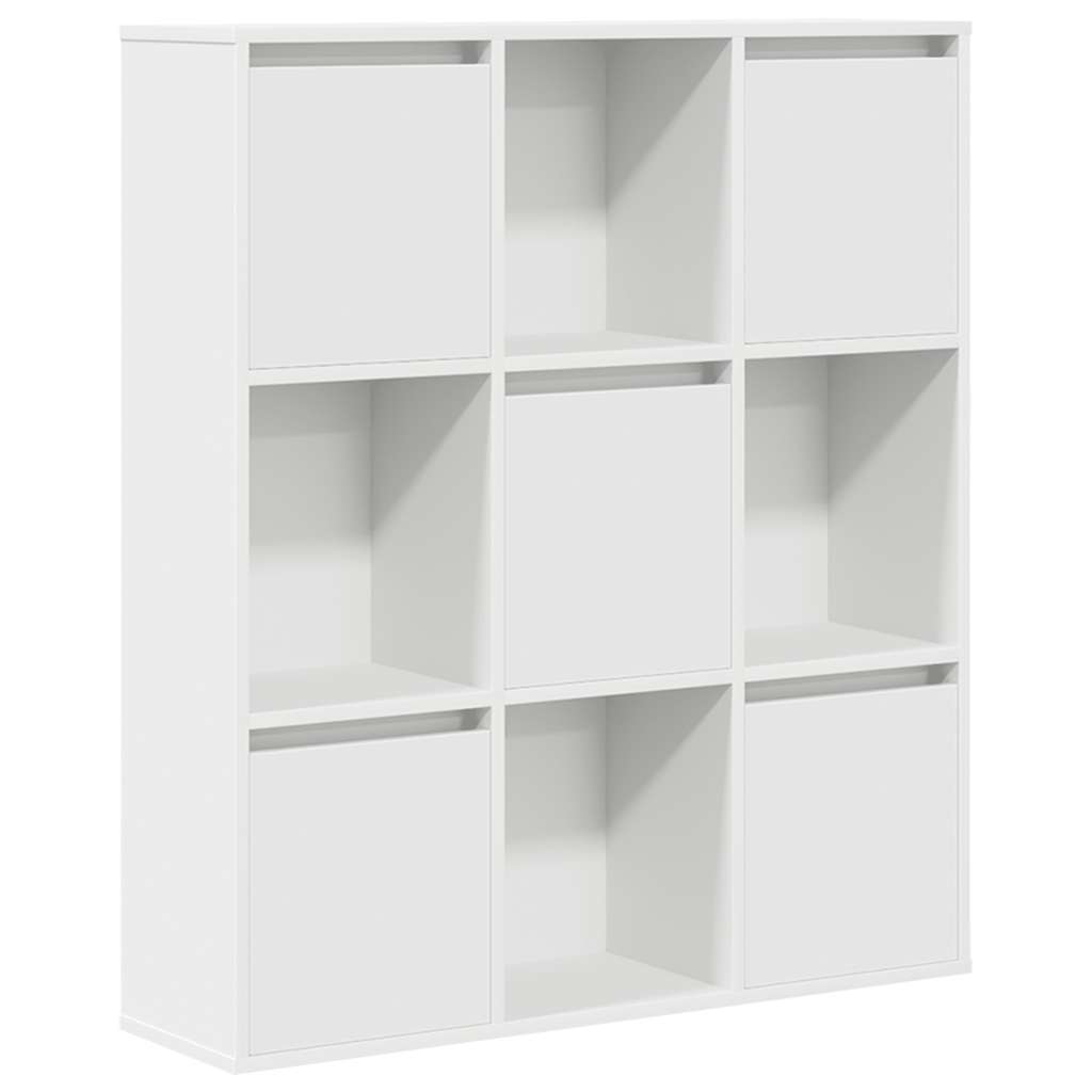 Bibliotecă, alb, 89x24x101,5 cm, lemn prelucrat