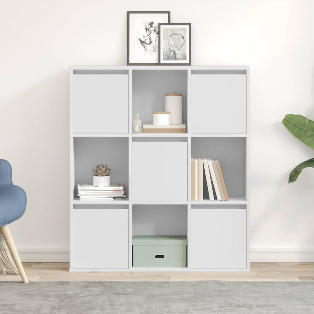 Bibliotecă, alb, 89x24x101,5 cm, lemn prelucrat