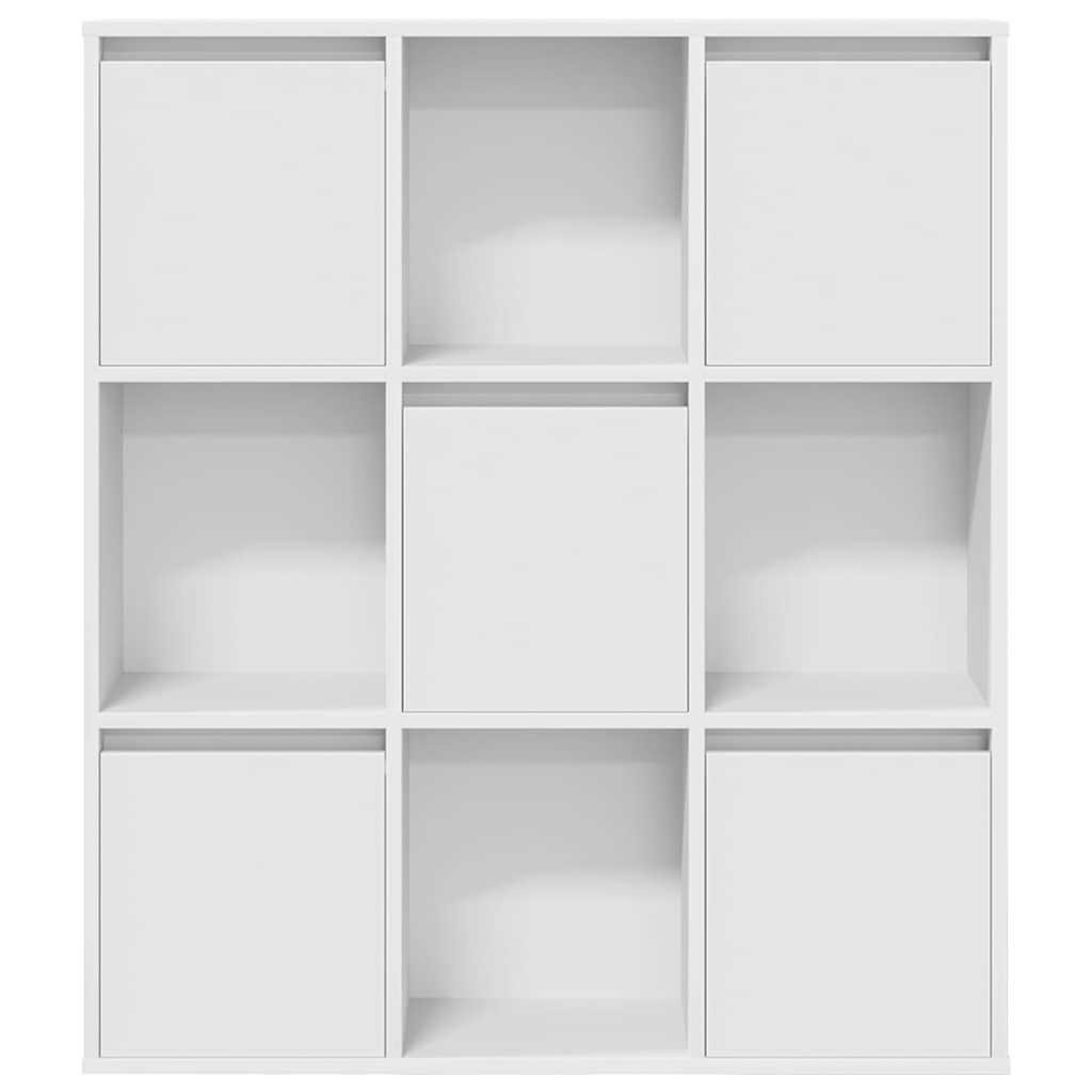 Bibliotecă, alb, 89x24x101,5 cm, lemn prelucrat