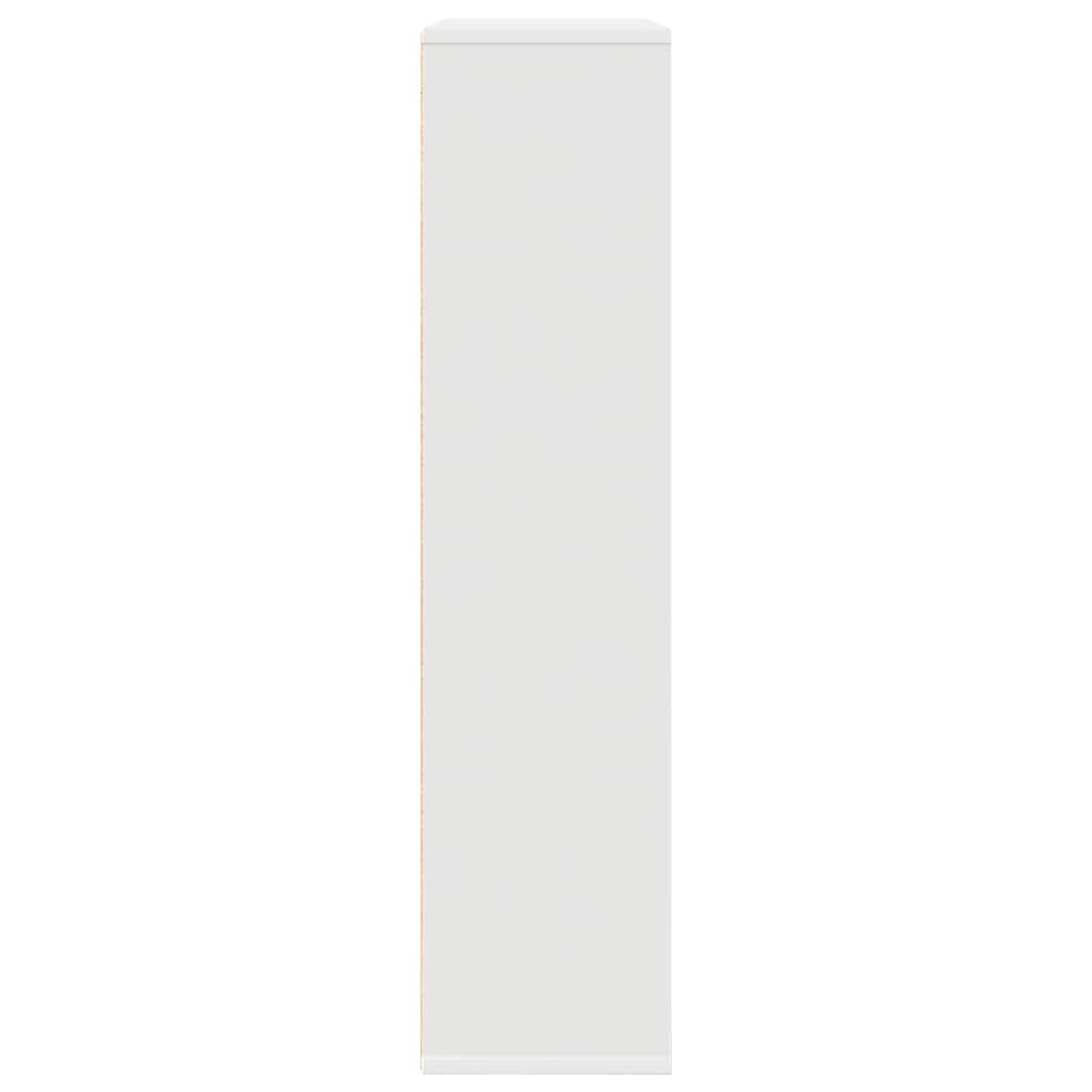 Bibliotecă, alb, 89x24x101,5 cm, lemn prelucrat