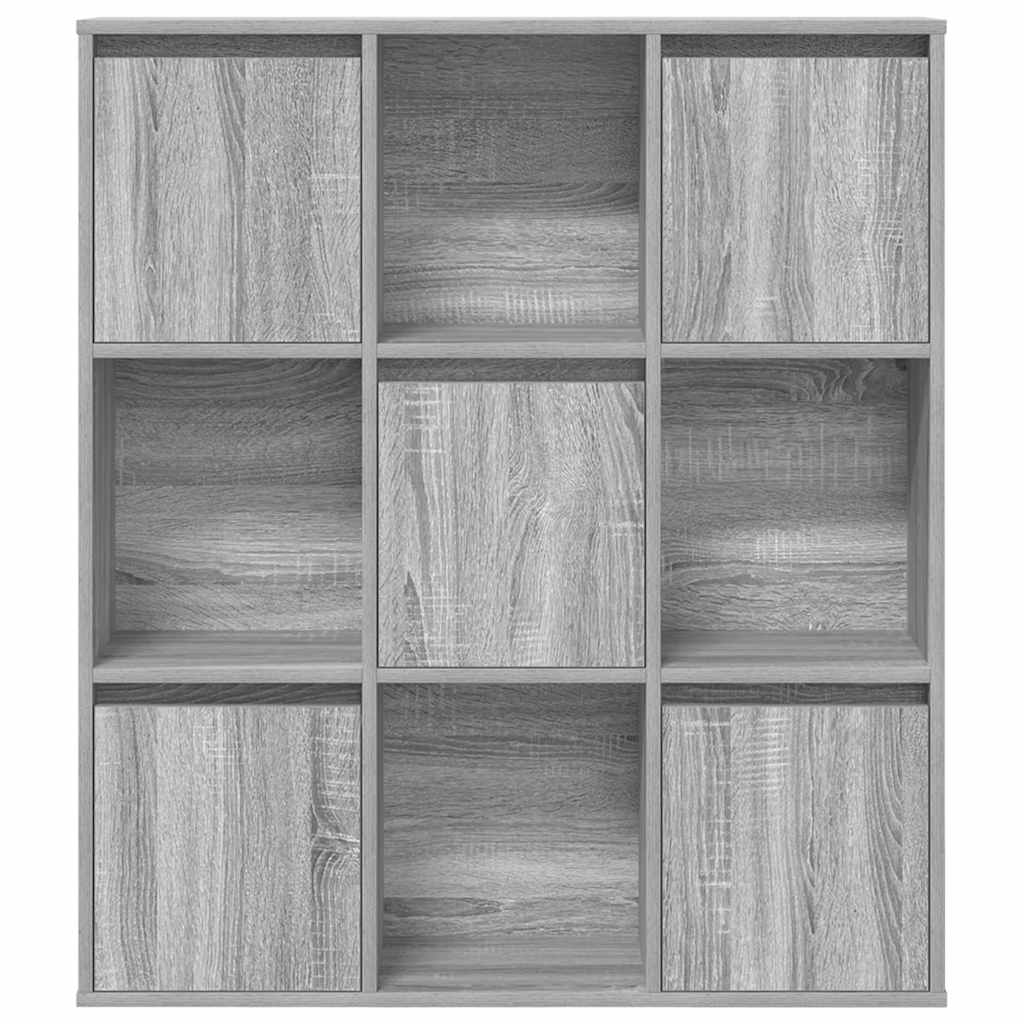 Bibliotecă, gri sonoma, 89x24x101,5 cm, lemn prelucrat