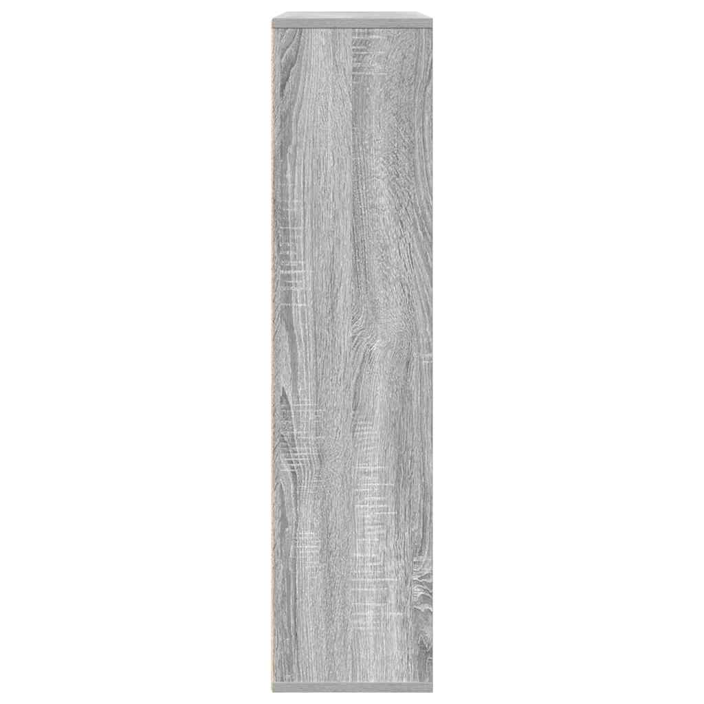 Bibliotecă, gri sonoma, 89x24x101,5 cm, lemn prelucrat