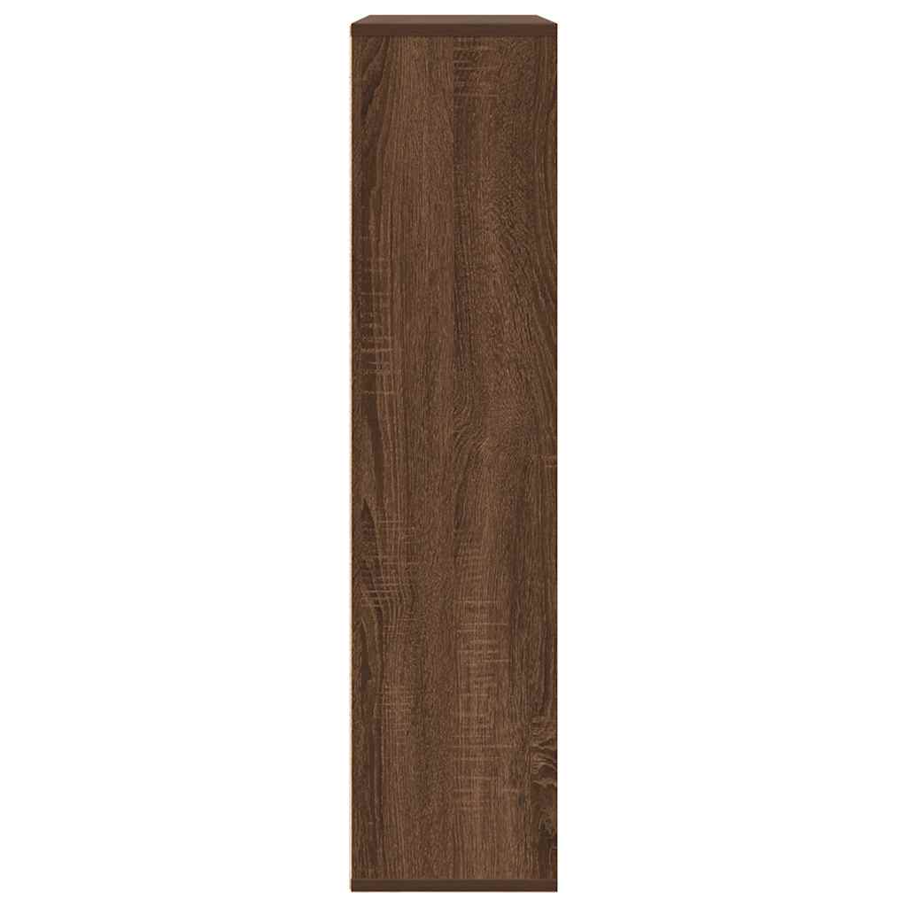Bibliotecă, stejar maro, 89x24x101,5 cm, lemn prelucrat