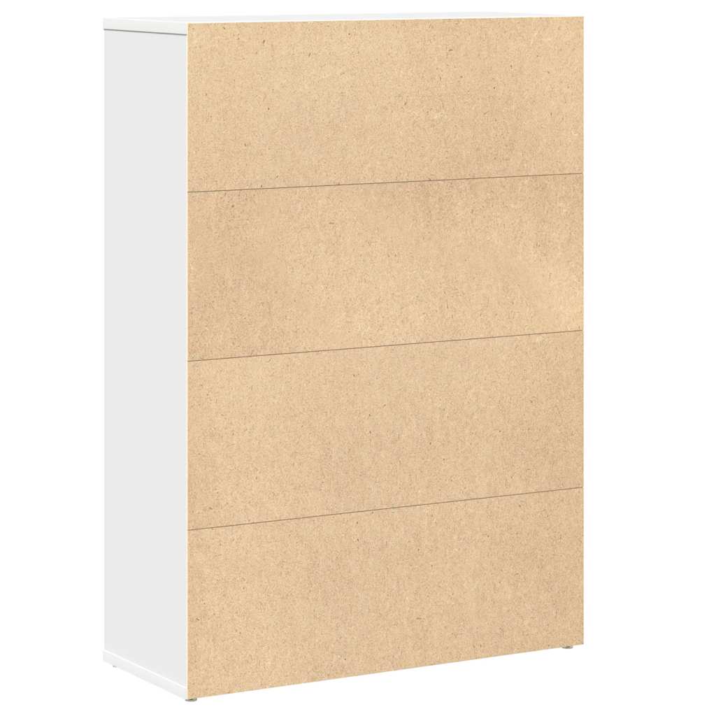 Bibliotecă, alb, 60x24x85 cm, lemn prelucrat