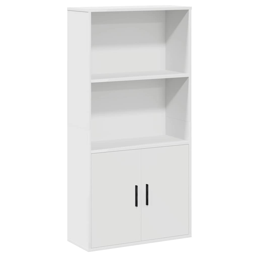 Bibliotecă, alb, 60x24x120 cm, lemn prelucrat