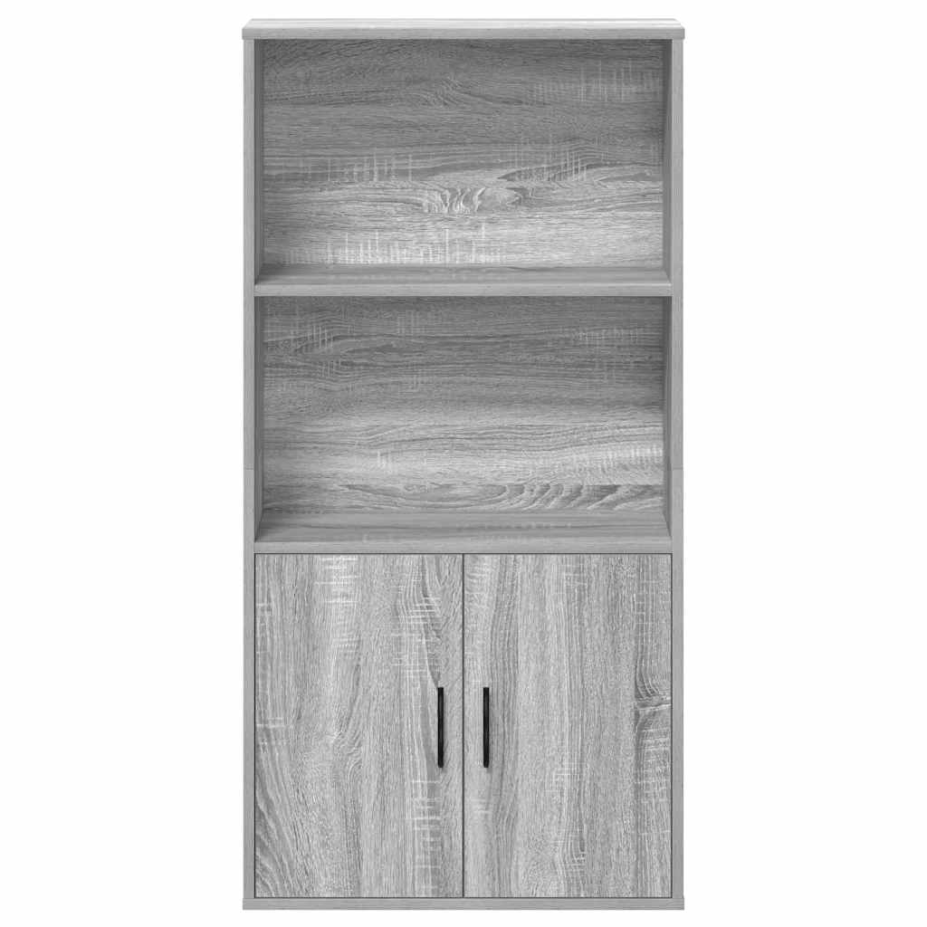 Bibliotecă, gri sonoma, 60x24x120 cm, lemn prelucrat
