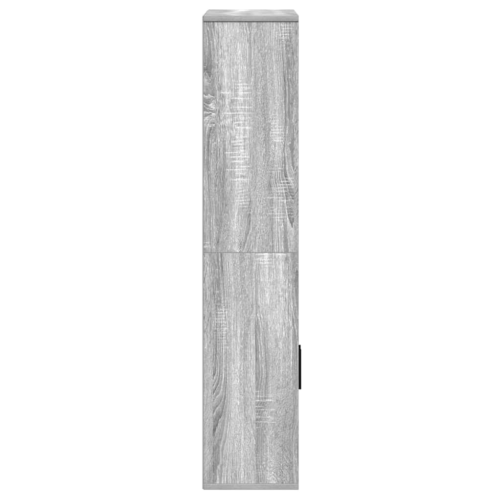 Bibliotecă, gri sonoma, 60x24x120 cm, lemn prelucrat