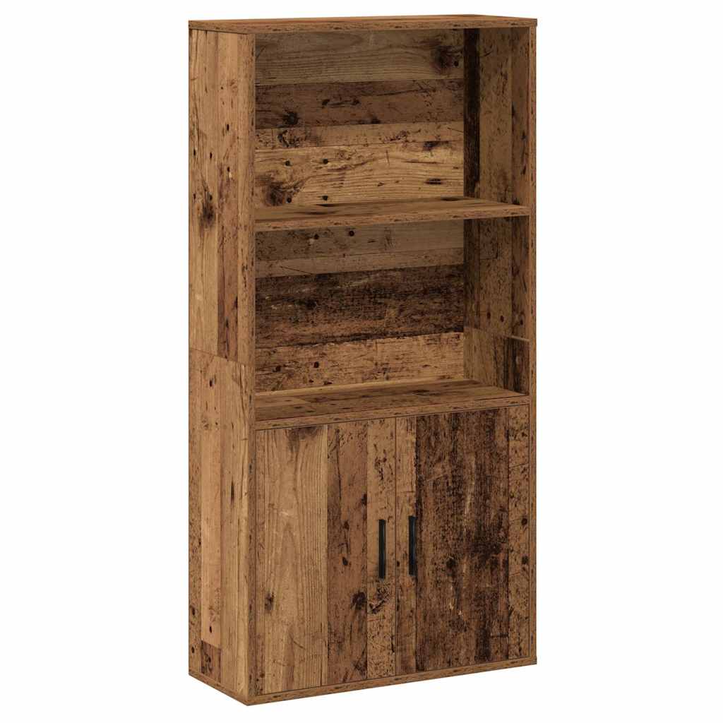 Bibliotecă, lemn vechi, 60x24x120 cm, lemn prelucrat