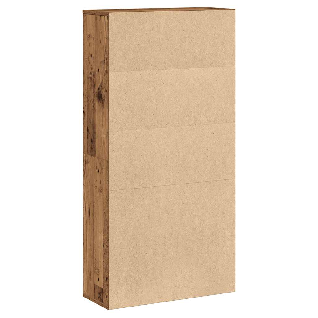 Bibliotecă, lemn vechi, 60x24x120 cm, lemn prelucrat