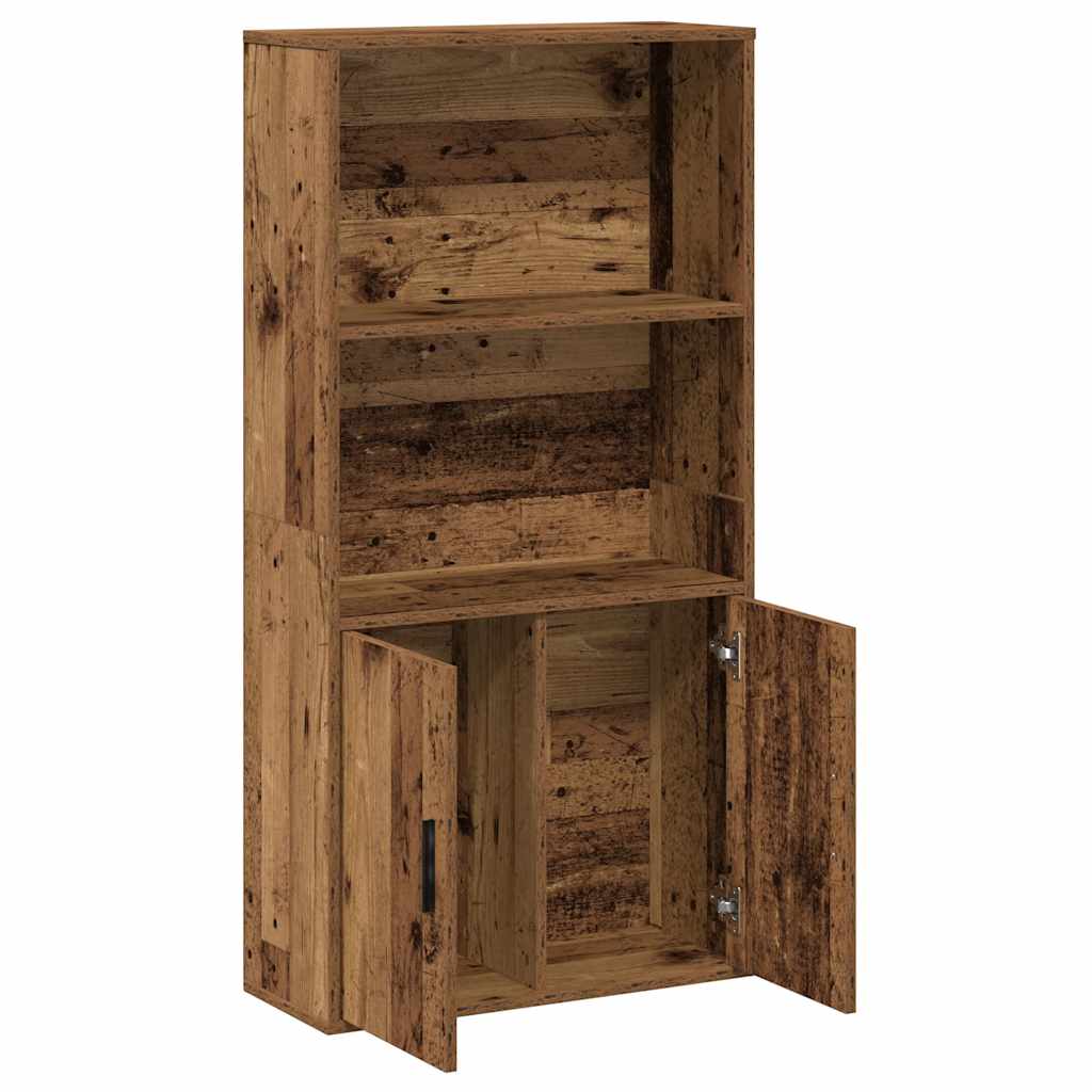 Bibliotecă, lemn vechi, 60x24x120 cm, lemn prelucrat