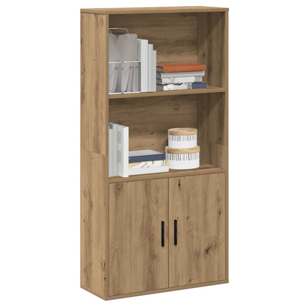 Bibliotecă, stejar artizanal, 60x24x120 cm, lemn prelucrat