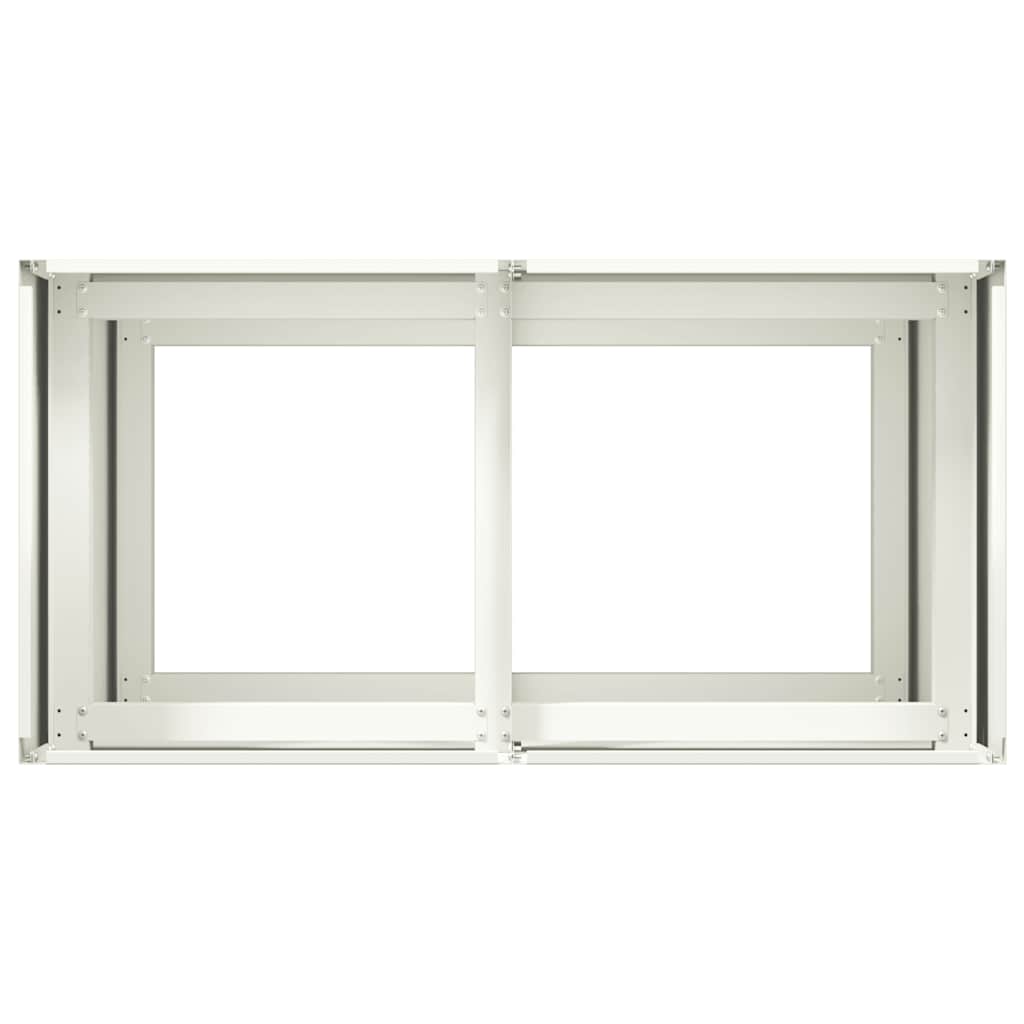 Jardinieră alb 80x40x80 cm Oțel laminat la rece