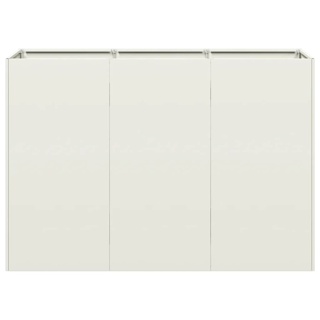 Jardinier alb 120x40x80 cm Oțel laminat la rece