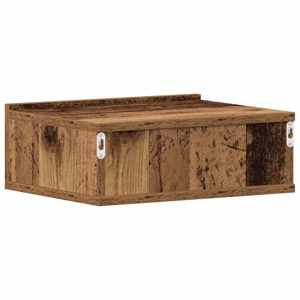 Noptiera plutitoare Lemn vechi 40x32x15 cm Lemn prelucrat