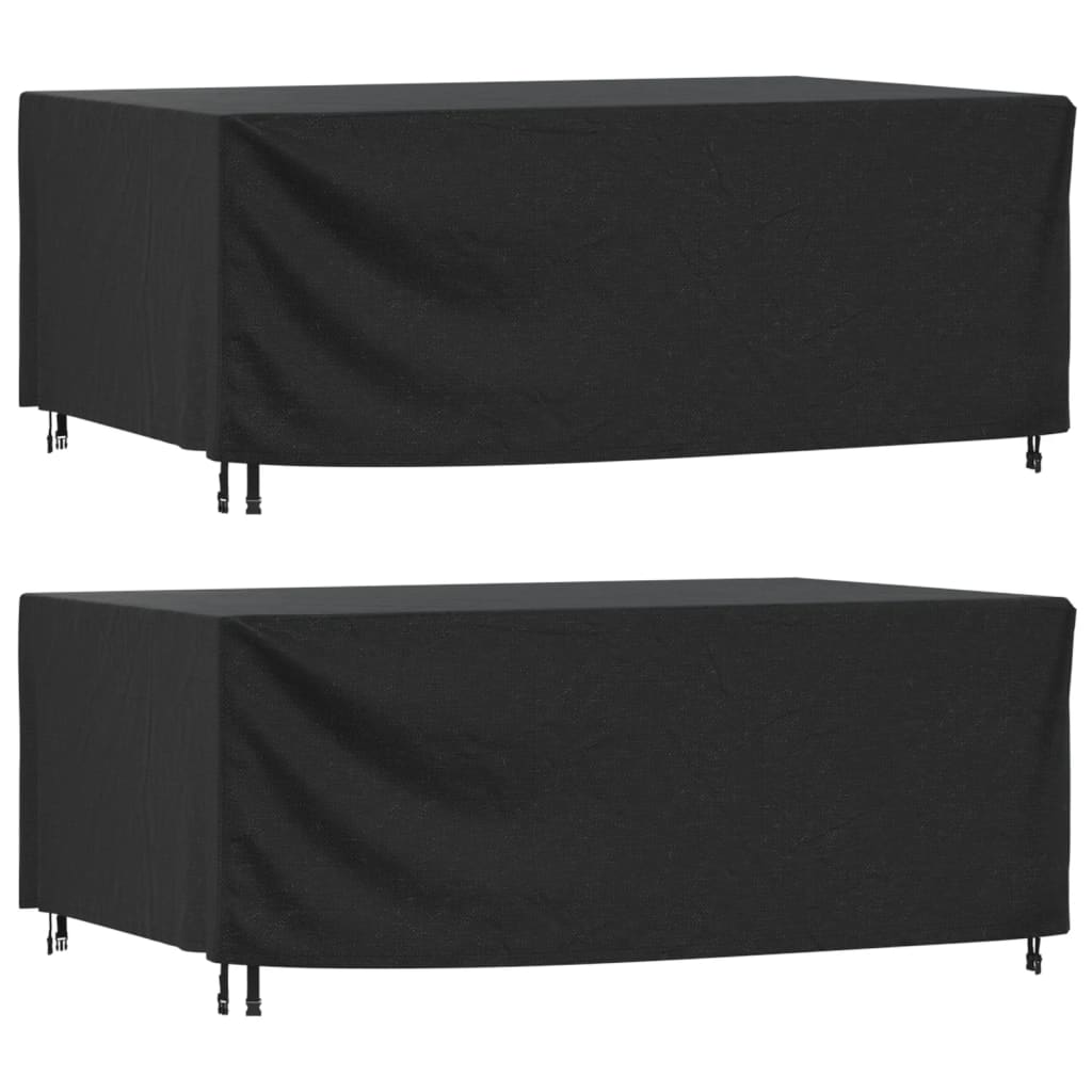 Huse mobilier grădină 2 buc negru 240x140x90cm impermeabil 420D