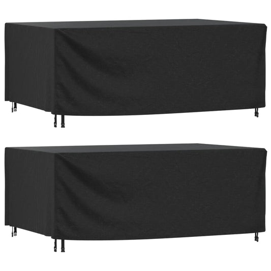 Huse mobilier grădină 2 buc negru 240x140x90cm impermeabil 420D