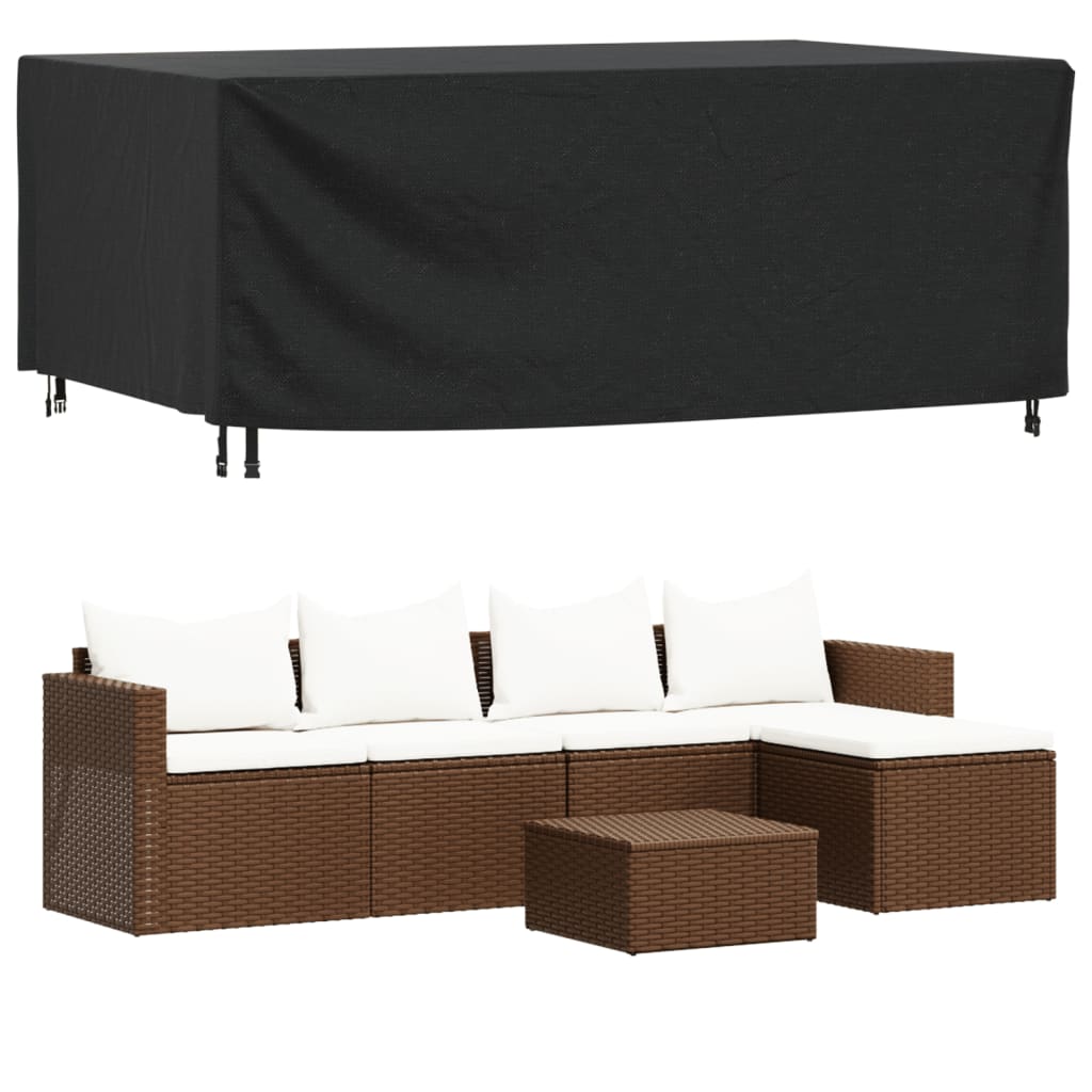 Huse mobilier grădină 2 buc negru 240x140x90cm impermeabil 420D