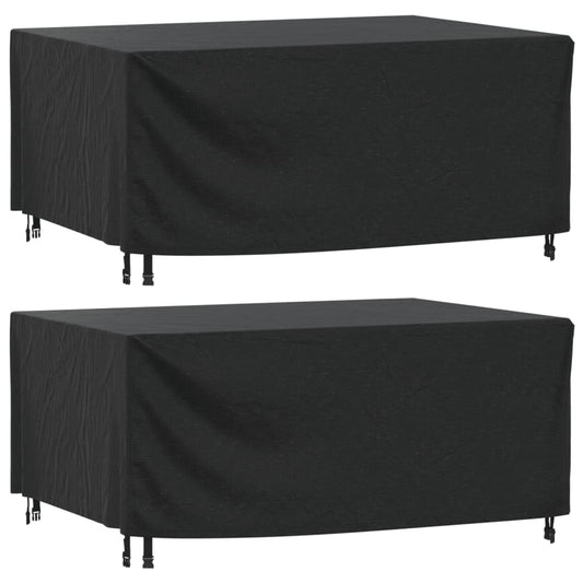 Huse mobilier grădină 2 buc negru 172x113x73cm impermeabil 420D