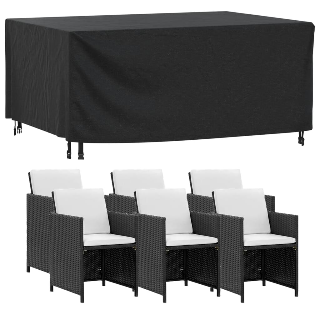 Huse mobilier grădină 2 buc negru 172x113x73cm impermeabil 420D
