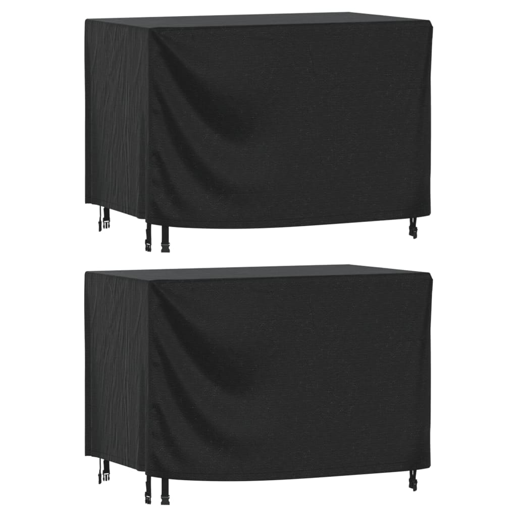 Huse mobilier grădină 2 buc negru 140x70x90cm impermeabil 420D