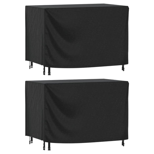 Huse mobilier grădină 2 buc negru 140x70x90cm impermeabil 420D