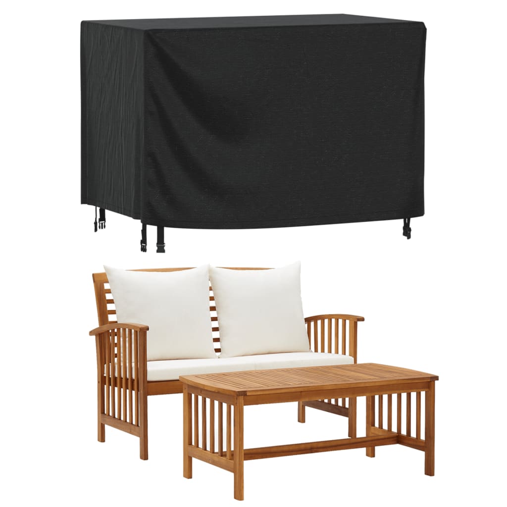 Huse mobilier grădină 2 buc negru 140x70x90cm impermeabil 420D