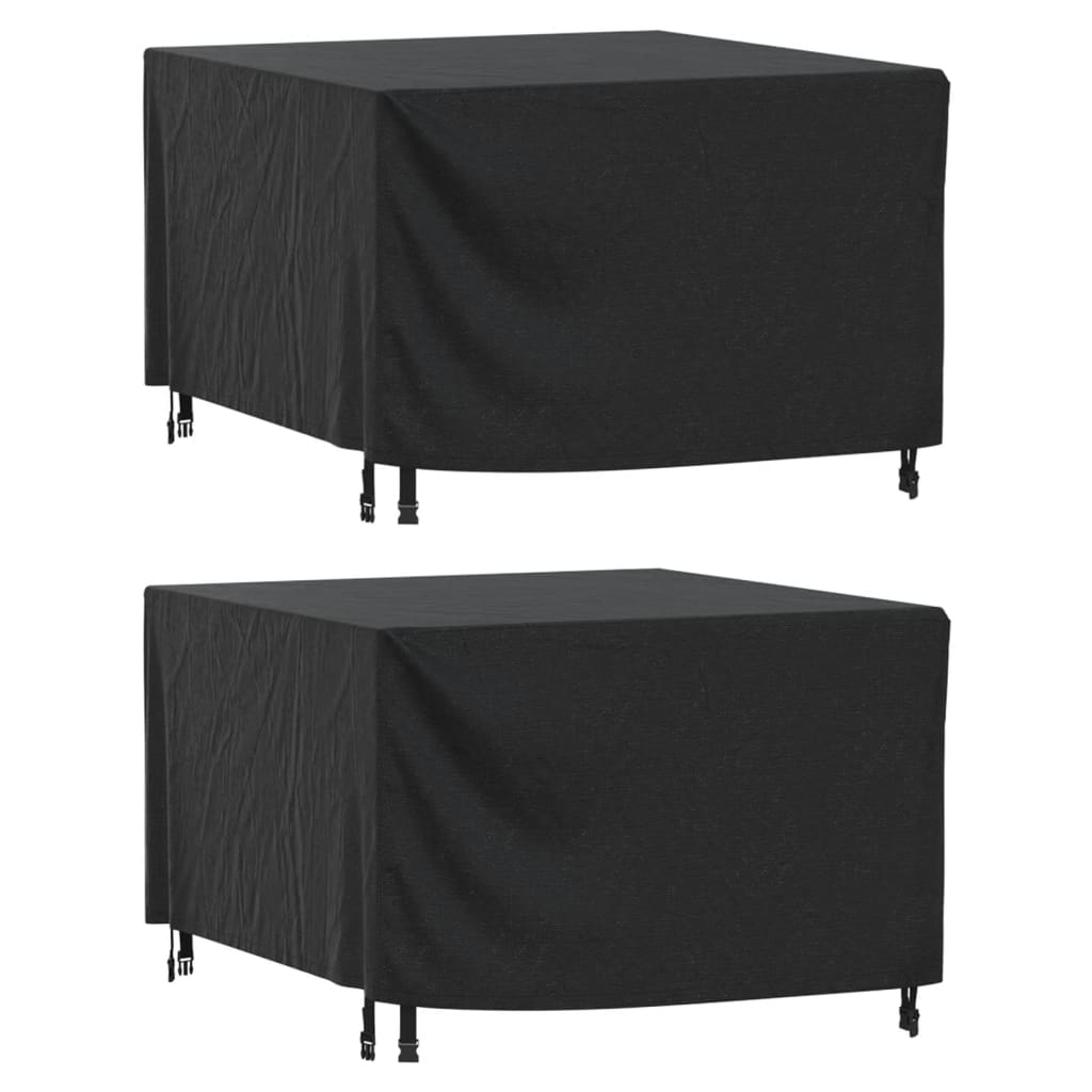 Huse mobilier grădină 2 buc negru 113x113x73cm impermeabil 420D