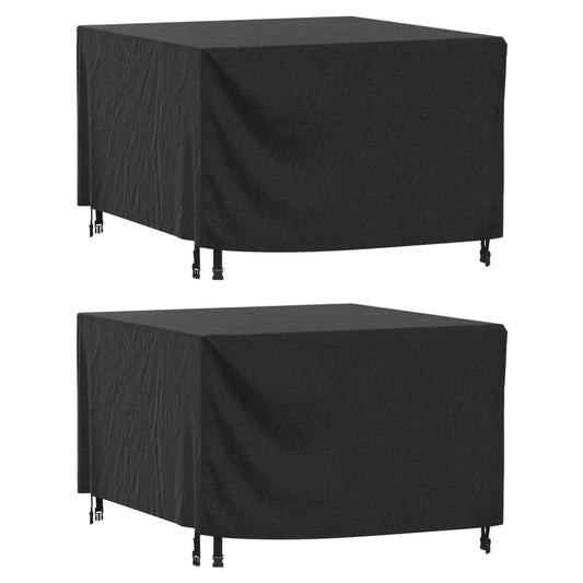 Huse mobilier grădină 2 buc negru 113x113x73cm impermeabil 420D