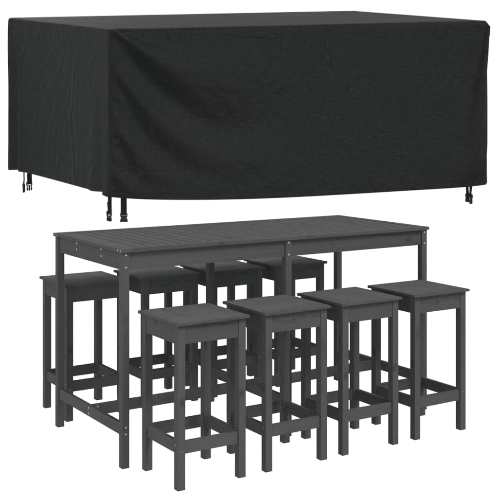Huse mobilier grădină 2 buc negru 225x143x90cm impermeabil 420D