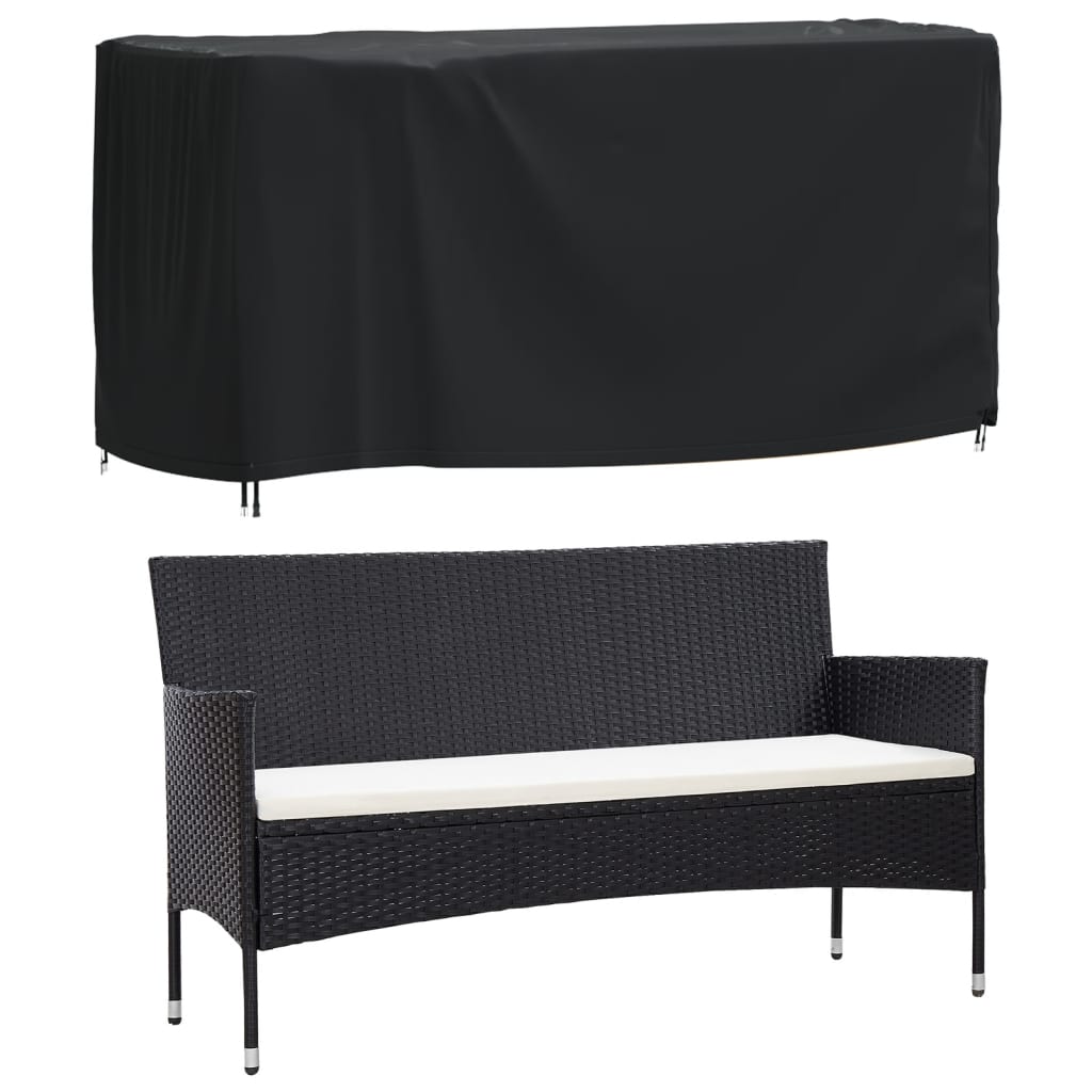 Huse mobilier grădină 2 buc negru 180x70x90cm impermeabil 420D