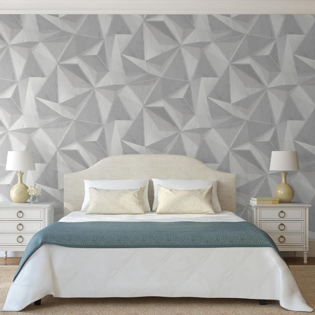 DUTCH WALLCOVERINGS Onyx wallpaper, light grey