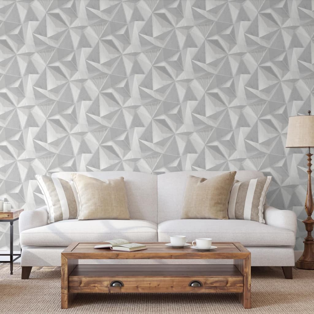 DUTCH WALLCOVERINGS Onyx wallpaper, light grey