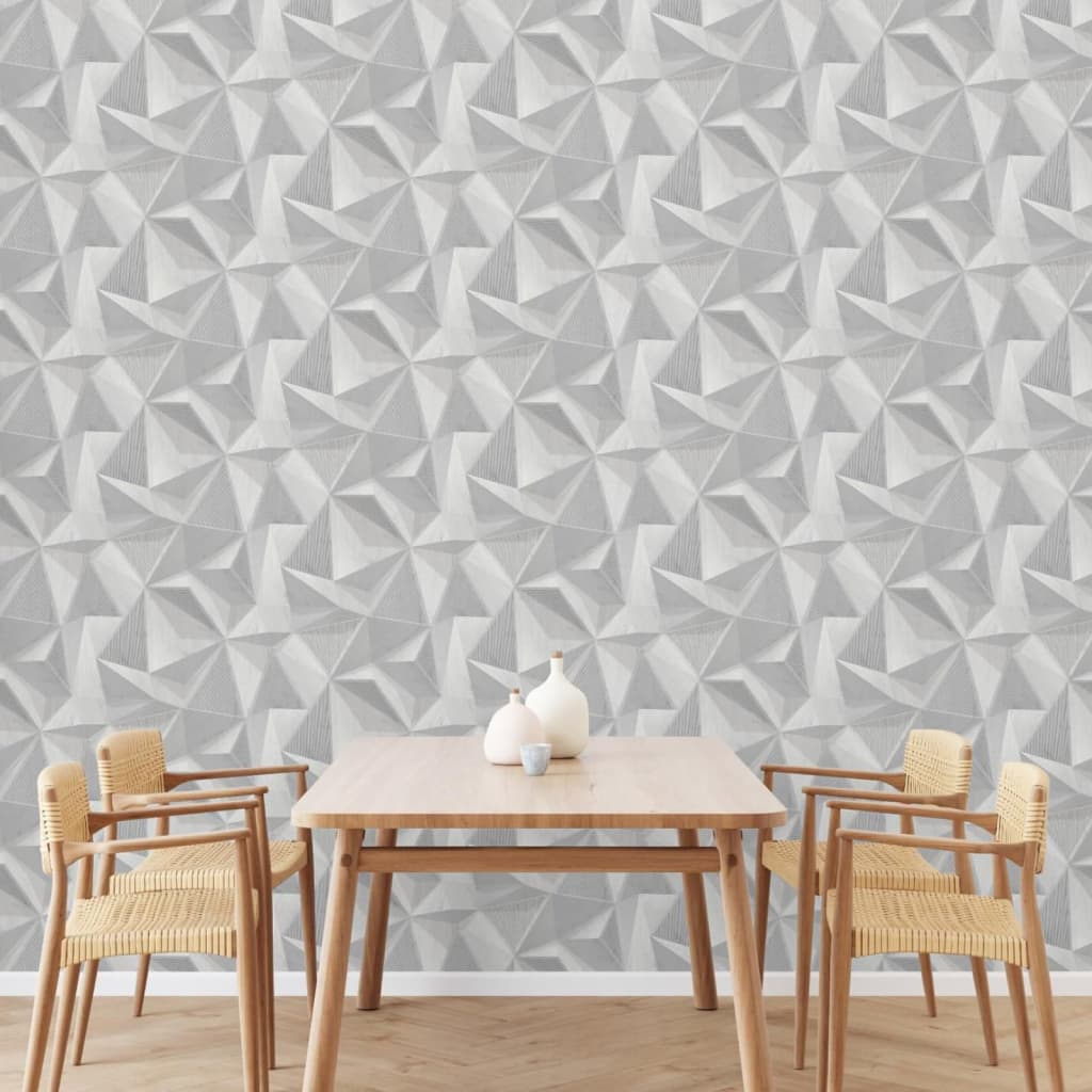 DUTCH WALLCOVERINGS Onyx wallpaper, light grey