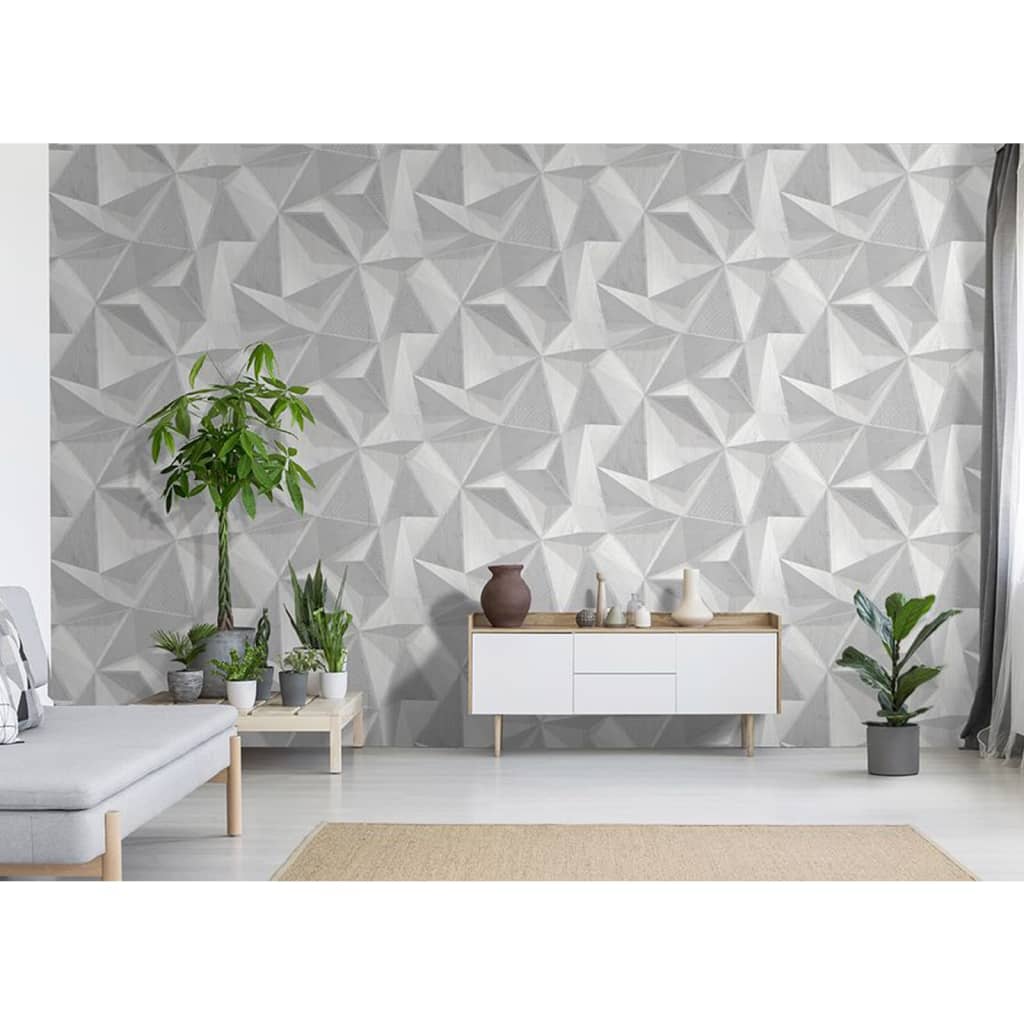 DUTCH WALLCOVERINGS Onyx wallpaper, light grey