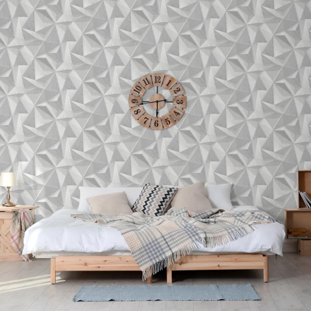 DUTCH WALLCOVERINGS Onyx wallpaper, light grey