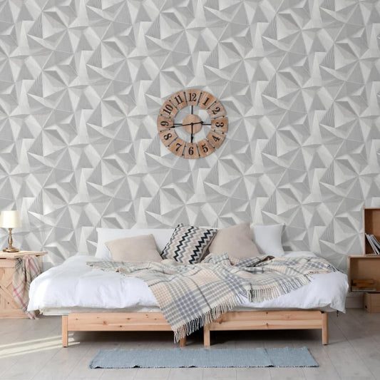 DUTCH WALLCOVERINGS Onyx wallpaper, light grey