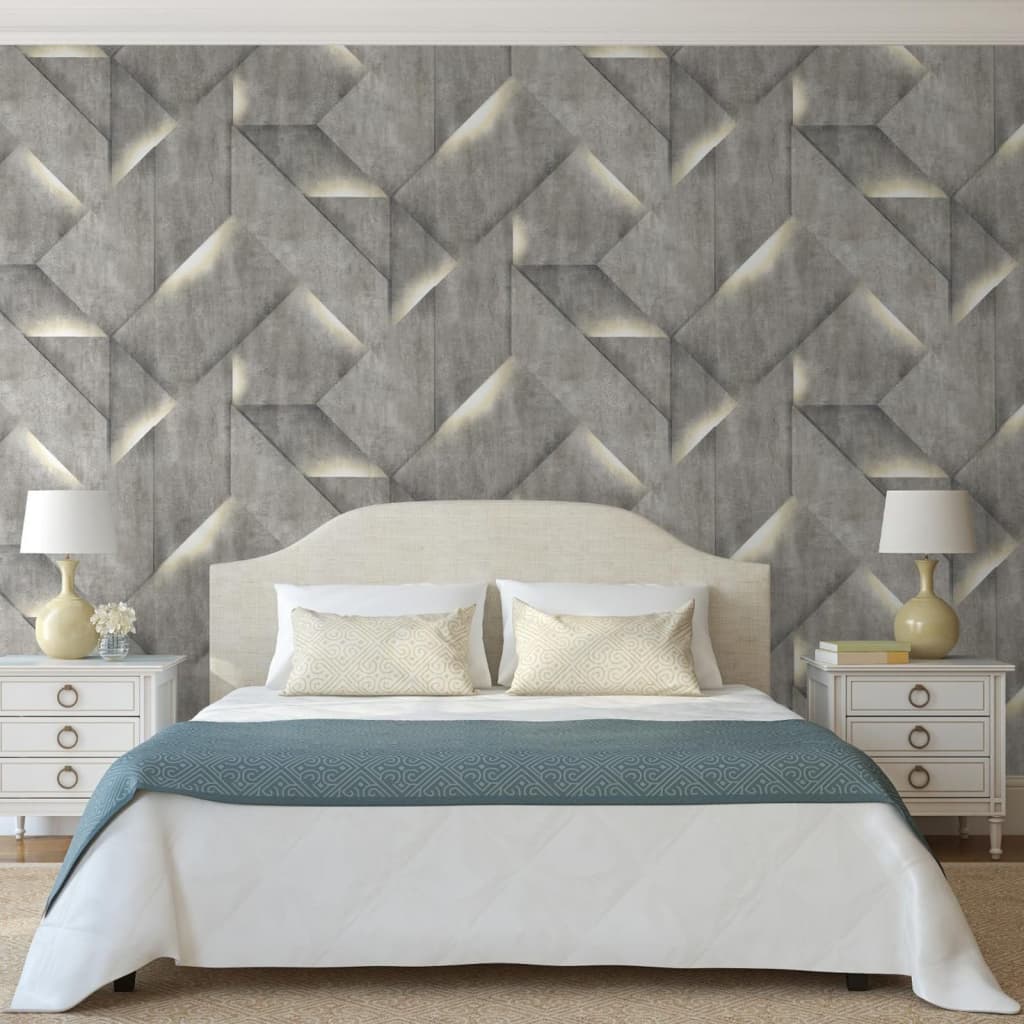 DUTCH WALLCOVERINGS Wallpaper Onyx, dark grey