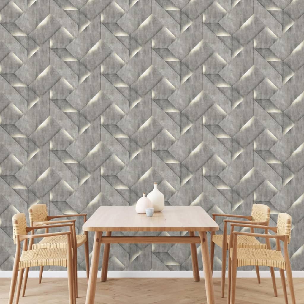 DUTCH WALLCOVERINGS Wallpaper Onyx, dark grey