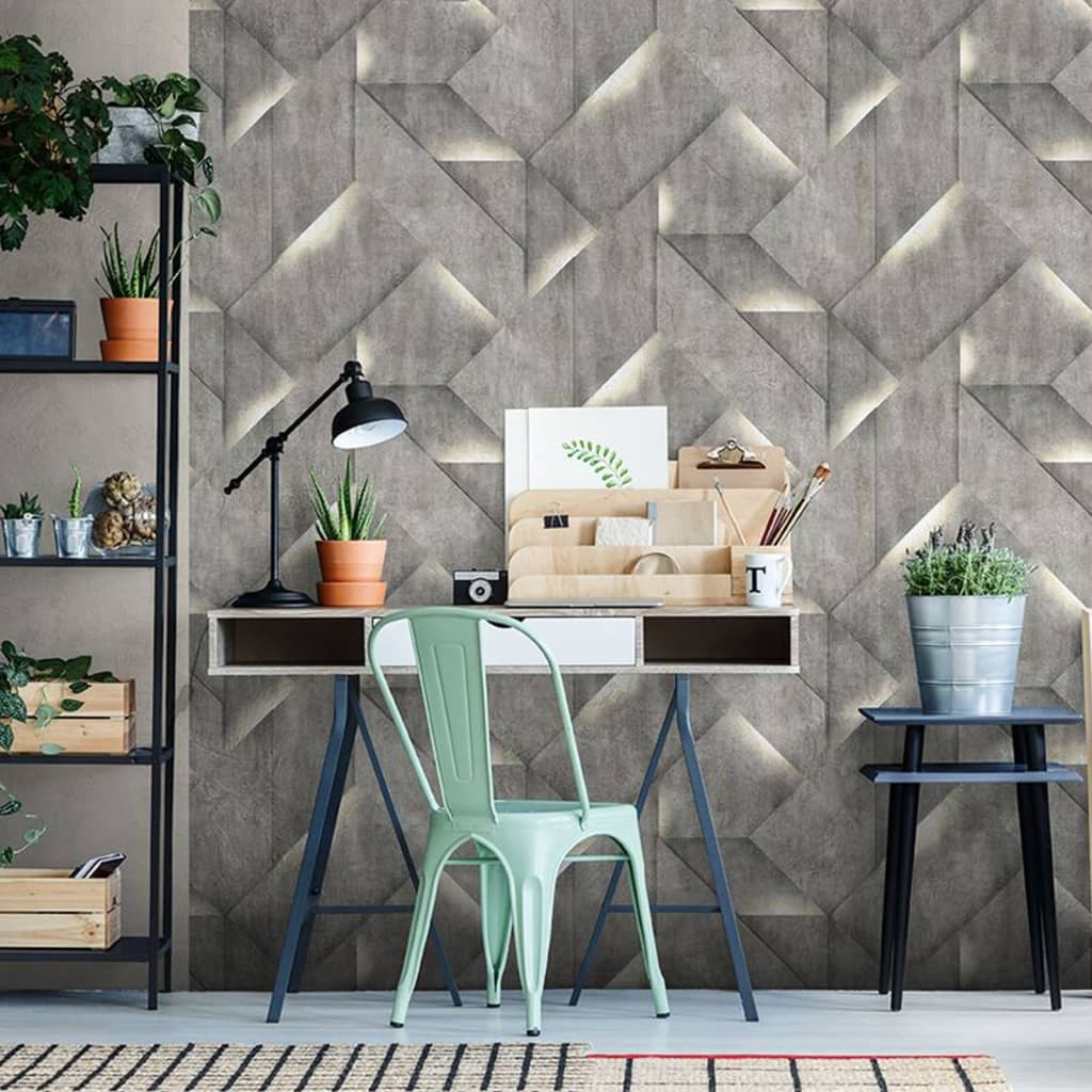 DUTCH WALLCOVERINGS Wallpaper Onyx, dark grey
