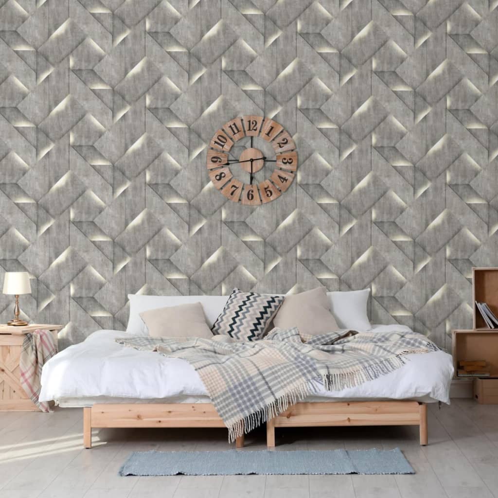 DUTCH WALLCOVERINGS Wallpaper Onyx, dark grey
